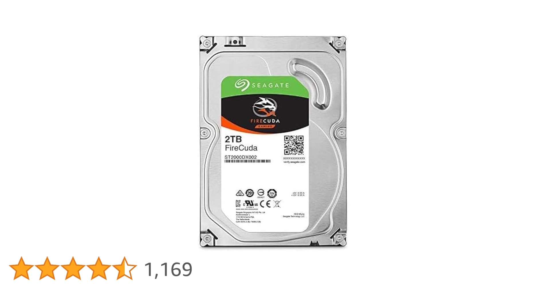 PCパーツ SEAGATE SSHD 2TB FireCuda Amazon.com: Seagate (ST2000LX001) FireCuda 2TB Solid State